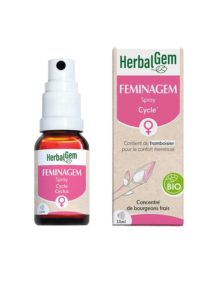 HerbalGem Feminagem Cycle Concentré de Bourgeons Frais Spray Bio 15 ml